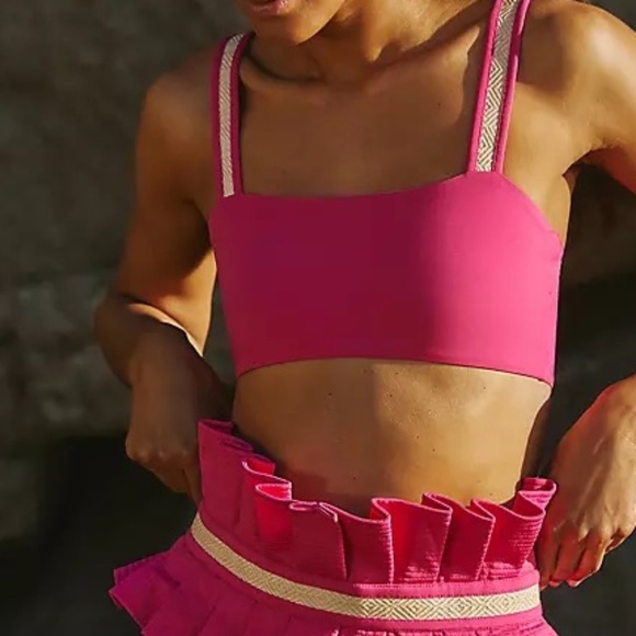 NWT Anthropologie Aida Fuchsia Pink Swim Top Small - Picture 1 of 5
